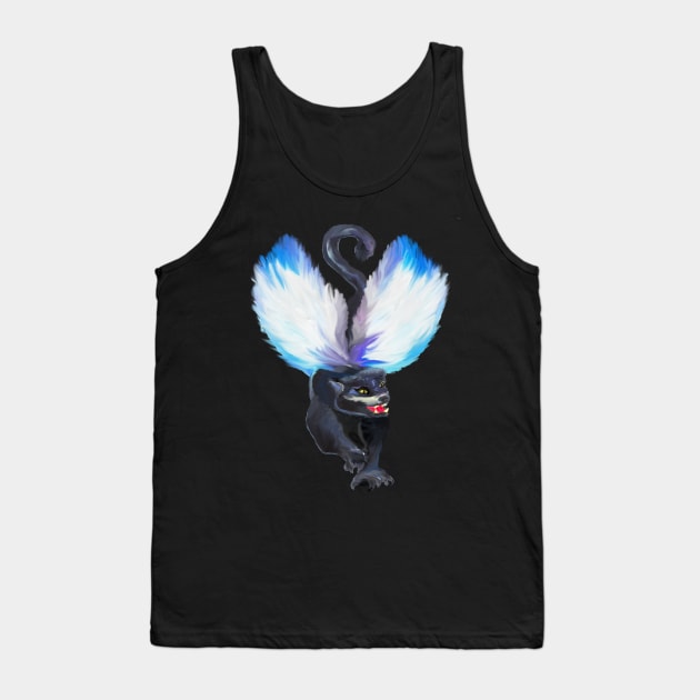 Eclectic Black Kitty Chimera Rainbow Fantasy Tank Top by The Cheeky Puppy